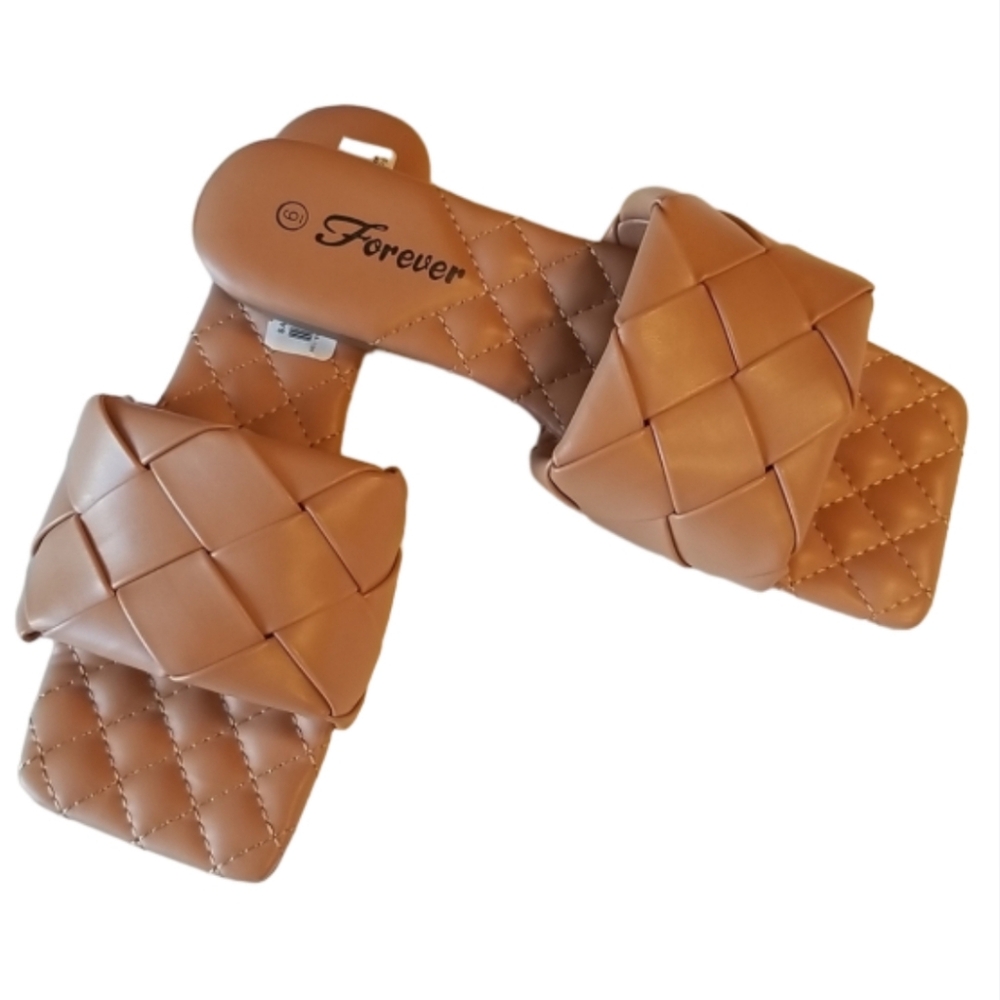 Forever Link International Women's Woven Slide Sandals